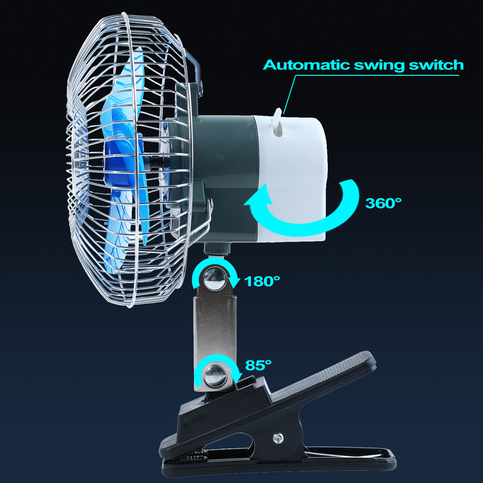 مروحة تبريد السيارة ، محمولة ، - مراجعة Oscillating Fan Clip وسعره